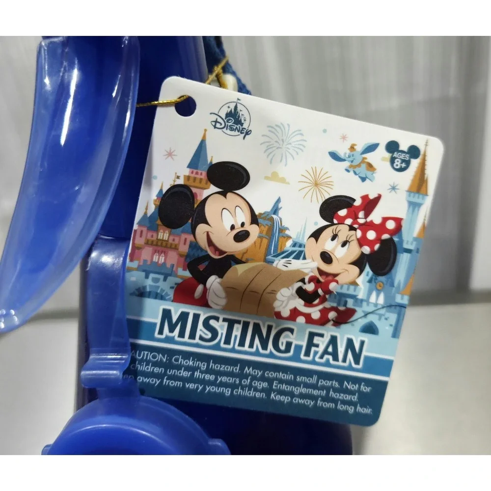 WALT DISNEY WORLD PARKS Misting Water  Spray Fan‎ W/Lanyard 